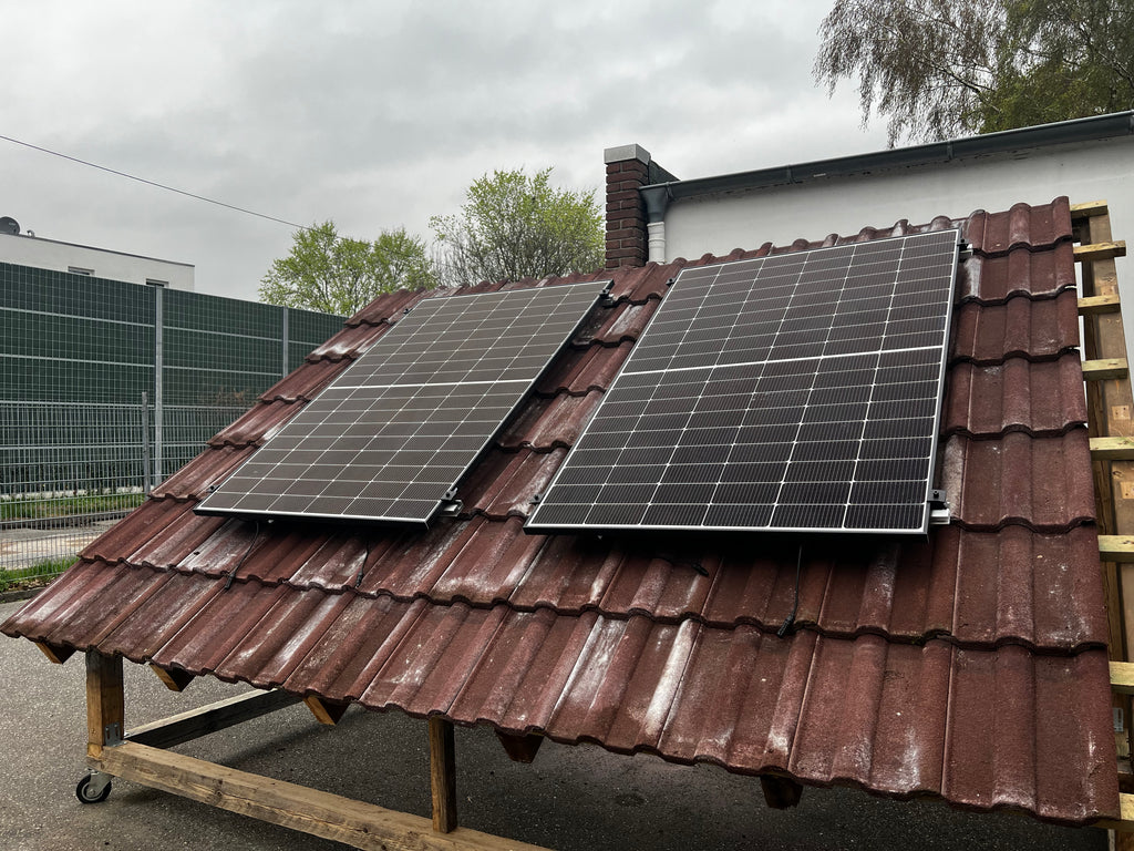 Montagesystem 2.0 für Ziegeldach/Schrägdach|4 Solarmodule|Halterung von PV-Modulen(Reihenmontage)